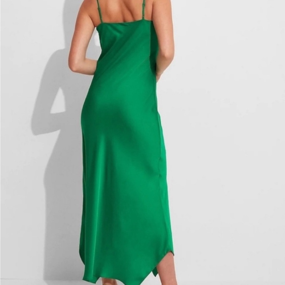 Express Silky Emerald Green Dress. Large